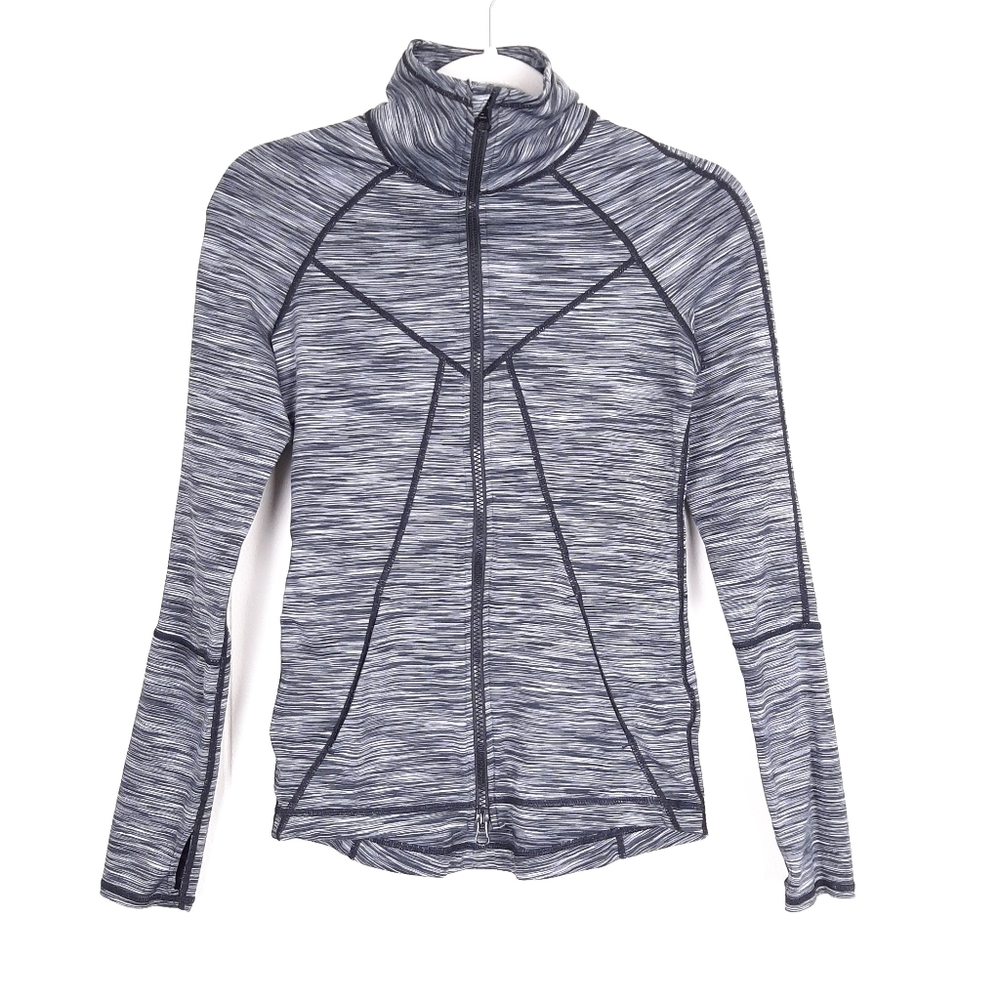 Z by Zella space dyed full zip lightweight mock neck active thumb holes jacket